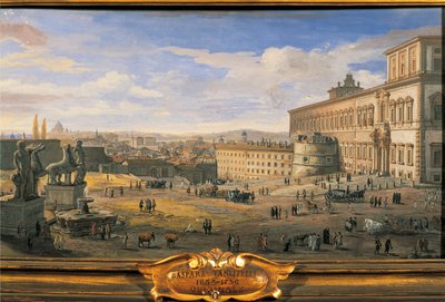 Itálie, Řím, Kvirinální palác od Gaspar van Wittel