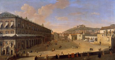 Palácové náměstí v Neapoli, Gaspar van Wittel (1652 nebo 1653-1736) od Gaspar van Wittel