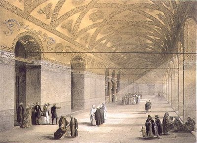 Hagia Sophia, deska 10: vchod do Horní galerie, rytý Louis Haghe (1806-85) publikoval 1852 (litho) od Gaspard (after) Fossati