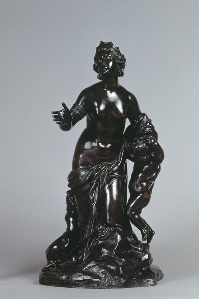 Latona a její děti, Apollo a Diana, kolem 1671 (bronz s lakovanou patinou) od Gaspard Marsy