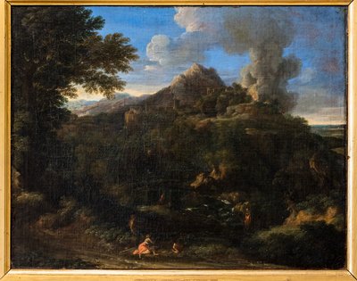 Požár v Tivoli od Gaspard Poussin Dughet