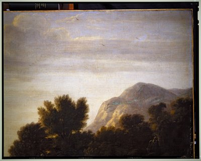 Italská krajina, detail, nedatováno od Gaspard Poussin Dughet