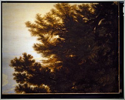 Italská pastorální krajina, detail, nedatováno od Gaspard Poussin Dughet