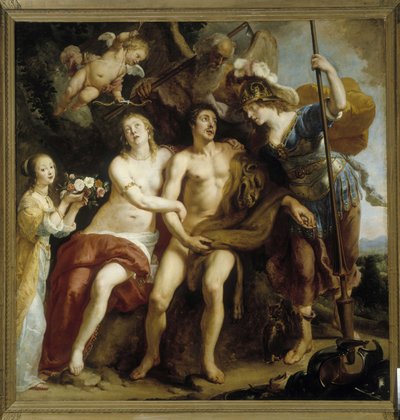 Herkules, Omphale a Minerva od Gaspard de Crayer
