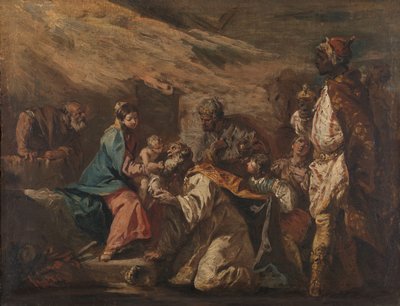 Klanění tří králů od Gasparo Diziani (attributed to)