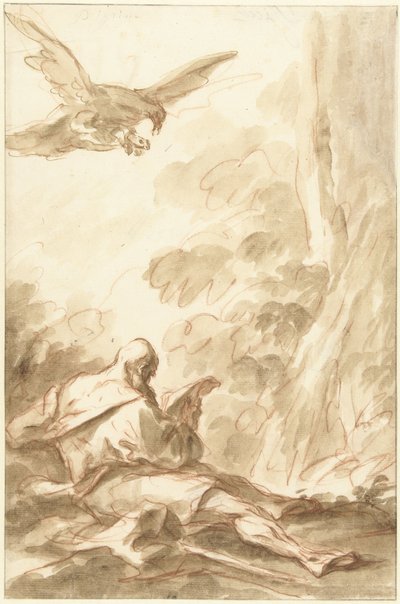 Eliáš krmený havrany od Gasparo Diziani (attributed to)