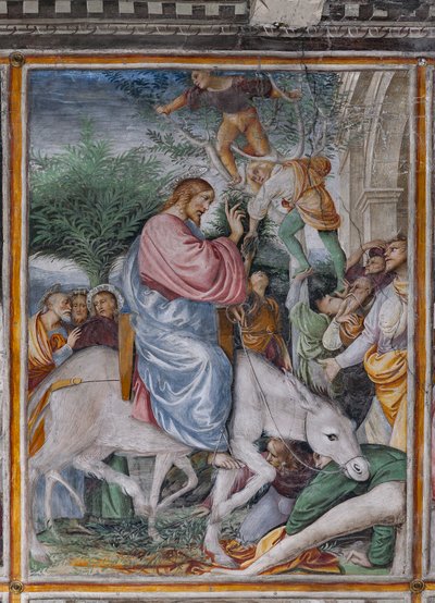 Detail "Kristus vstupující do Jeruzaléma", z "Život a umučení Krista" od Gaudenzio Ferrari