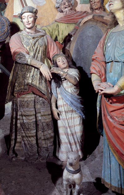 Mužská postava, detail ze soch, od Gaudenzio Ferrari (1475-1546), kaple XXXVIII známá jako Ukřižování, Posvátná hora Varallo Sesia (Seznam světového dědictví UNESCO, 2003), Itálie od Gaudenzio Ferrari