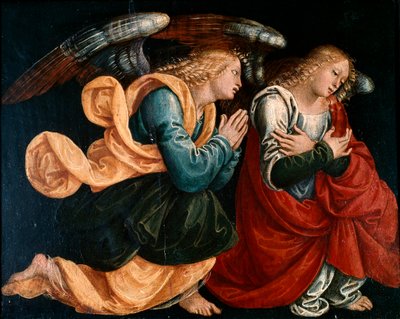 Modlící se andělé, Gaudenzio Ferrari (asi 1470-1546) od Gaudenzio Ferrari