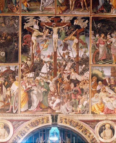Ukřižování, detail ze života a umučení Krista, freska od Gaudenzio Ferrari (1475-1546) 1513 od Gaudenzio Ferrari