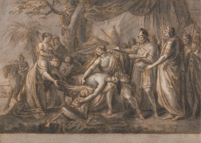 Achilles naříkající nad smrtí Patrokla od Gavin Hamilton