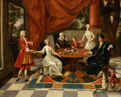 Elegantní rodina s čajem od Gavin Hamilton