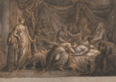 Andromache Oplakávání smrti Hectora od Gavin Hamilton