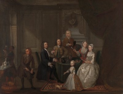 Skupinový portrét, pravděpodobně rodiny Raikes od Gawen Hamilton