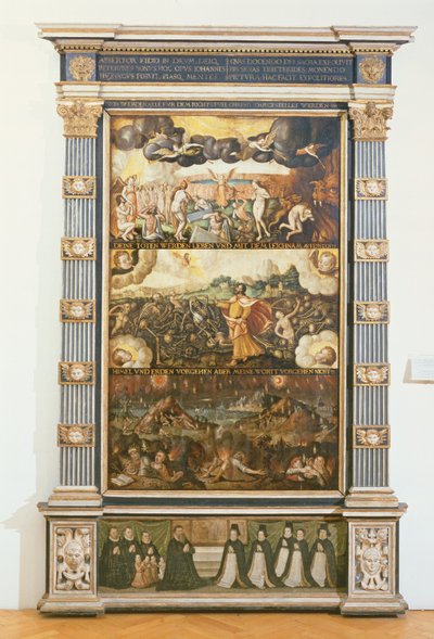 Otevření šesté pečeti, Ezechielovo vidění a poslední soud, 1584 od Gdansk School