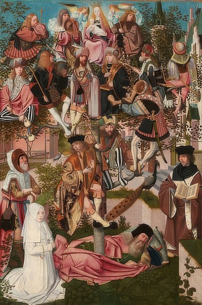 Strom Jesse (Posvátný strom). Kolem 1500 od Geertgen Tot sint Jans