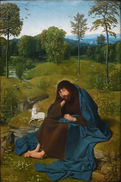 Jan Křtitel na poušti od Geertgen Tot sint Jans