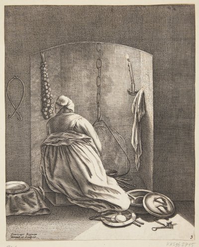 Žena vaří od Geertruyt Roghman