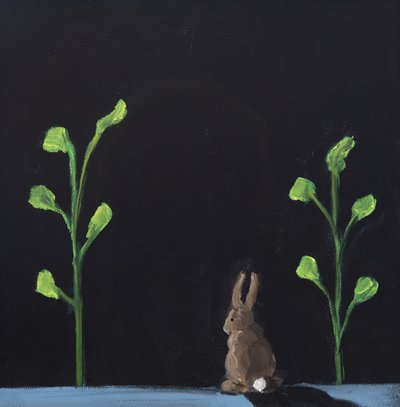 Noční králík, 2019 (olej na plátně) od Genevieve French