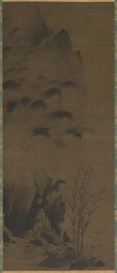 Bamboo in Rain, počátek 1500. od Genga