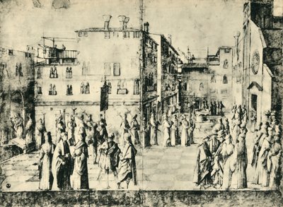 Procesí v Benátkách, polovina konce 15. století, 1943. od Gentile Bellini