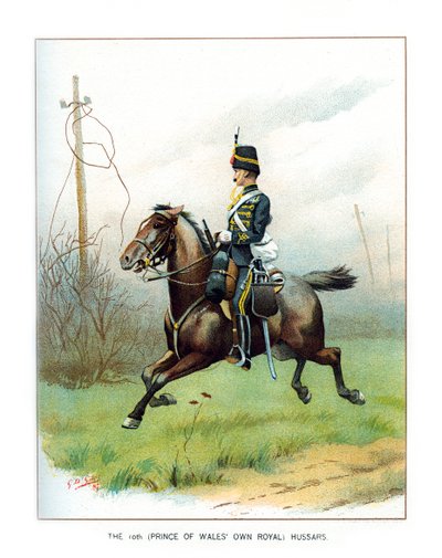 10. princ z Walesu vlastní královští husaři, c1890. od Geoffrey Douglas Giles