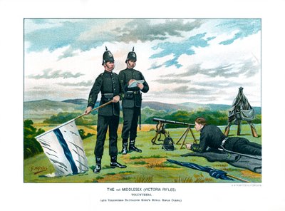 1. Middlesex Victoria Rifles, c1890. od Geoffrey Douglas Giles