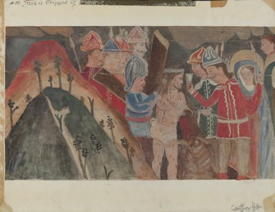 Křížová cesta č. 10: Ježíš je svlečen ze šatů, c. 1936. od Geoffrey Holt