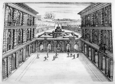 Návrh zámku a zahrady, 1664 od Georg Andreas Bockler