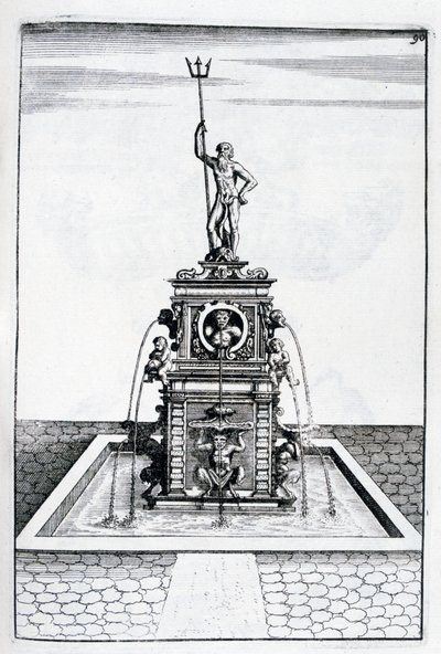 Návrh fontány, 1664 od Georg Andreas Bockler