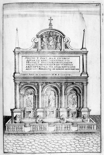 Návrh fontány, 1664 od Georg Andreas Bockler