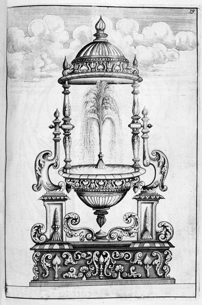 Návrh fontány, 1664 od Georg Andreas Bockler