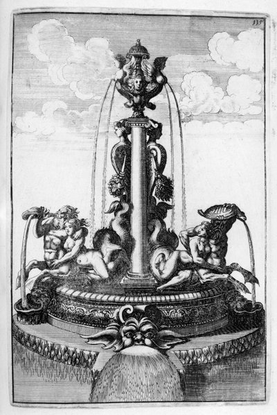 Návrh fontány, 1664 od Georg Andreas Bockler