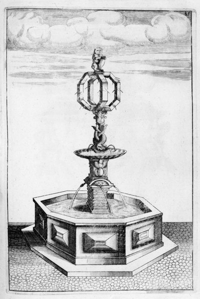 Návrh fontány, 1664 od Georg Andreas Bockler
