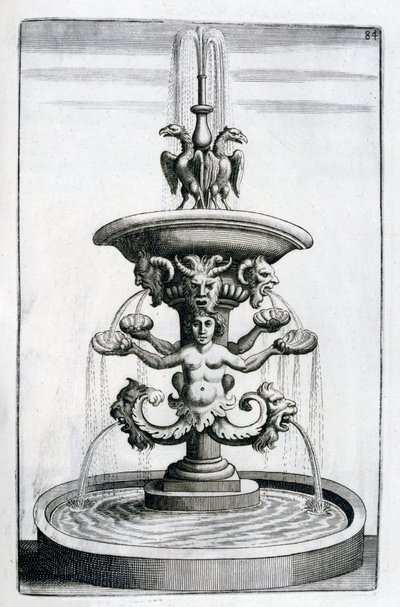 Návrh fontány, 1664 od Georg Andreas Bockler