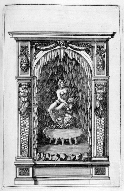 Fontána, design jeskyně, 1664. od Georg Andreas Bockler