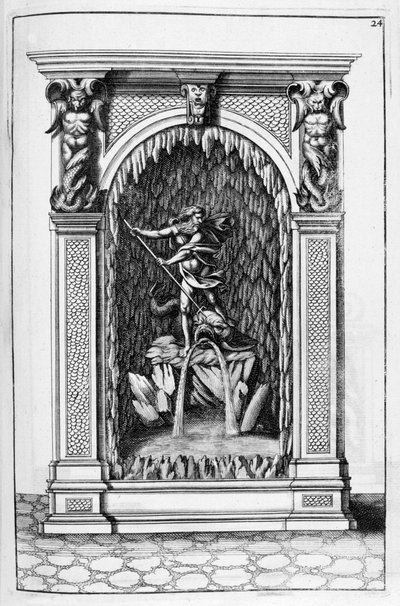 Fontána, design jeskyně, 1664. od Georg Andreas Bockler