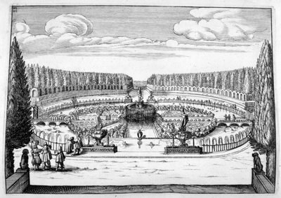 Okrasná fontána a zahradní design, 1664 od Georg Andreas Bockler