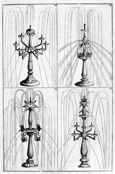 Ozdobný design fontány, 1664 od Georg Andreas Bockler