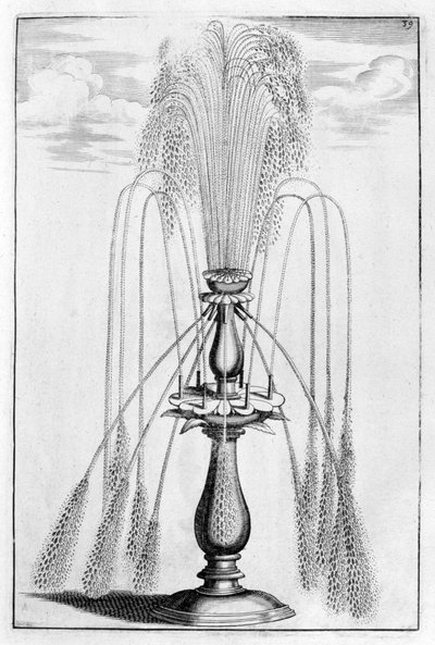 Ozdobný design fontány, 1664 od Georg Andreas Bockler