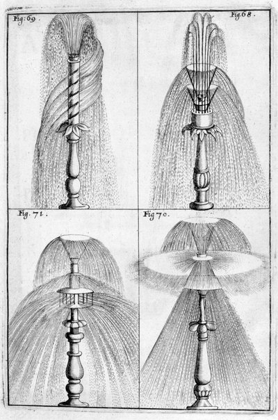 Ozdobný design fontány, 1664 od Georg Andreas Bockler
