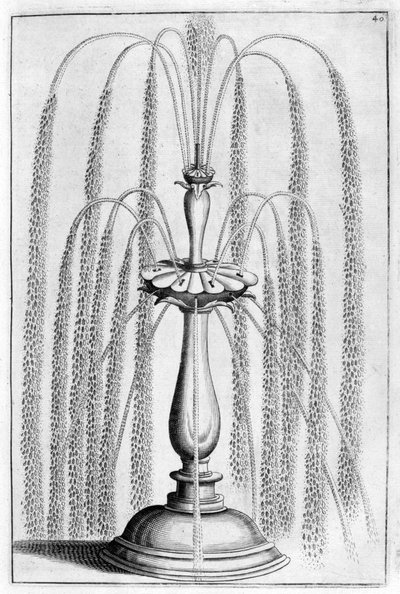 Ozdobný design fontány, 1664 od Georg Andreas Bockler