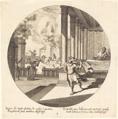 Jove promění Lycaona ve vlka od Georg Andreas Wolfgang the Elder