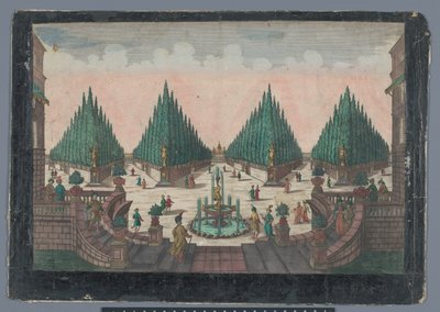 Pohled na cypřišovou zahradu v Konstantinopoli Prospect des Cypresses Gartens od Georg Balthasar Probst (possibly)