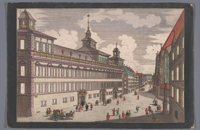 Pohled na radnici v Norimberku Das Rathhauß zu Nürnberg gegen dem Marckt od Georg Balthasar Probst (possibly)