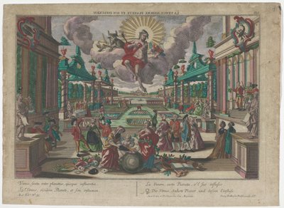 Alegorie planety Venuše Venuše, šestá planeta a její vliv (název na objekt) Planety (název série) od Georg Balthasar Probst