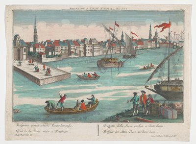 Pohled na Ooster Oude Hoofdpoort v Rotterdamu Prospect des Alten Thors zu Rotterdam (název na objektu) Rotterdam (název série) od Georg Balthasar Probst