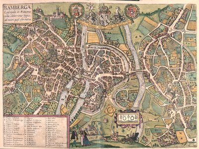 Bambergen, Německo - v "Civitates Orbis Terrarum" od Georga Brauna, Kolín nad Rýnem 1617 od Georg Braun