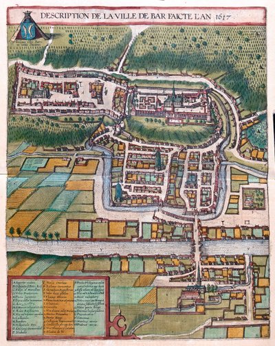 Bar le Duc, Francie - v "Civitates Orbis Terrarum" Georga Brauna, Kolín nad Rýnem 1617 od Georg Braun