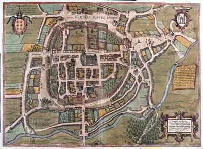 Braga, Portugalsko - v publikaci "Civitates Orbis Terrarum" od Georga Brauna, Kolín nad Rýnem 1617 od Georg Braun